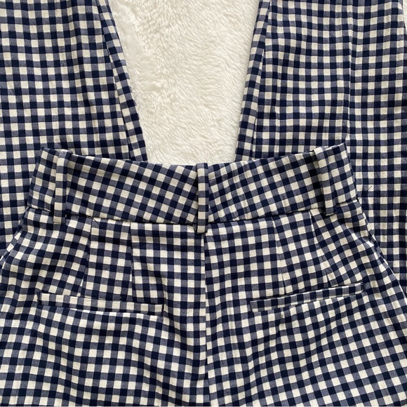 ZARA | Blue and white plaid high waisted pants - Picture 6 of 8